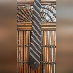 Givenchy Brown and White Classic Tie